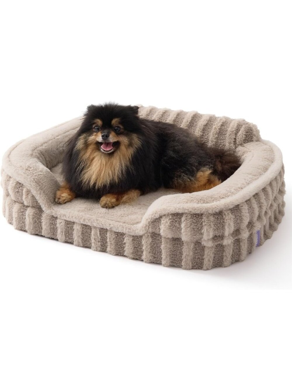 NWT LE SURE Cute Cozy High Back Orthopedic Small Dog Bed with Sides, 24" Hazel